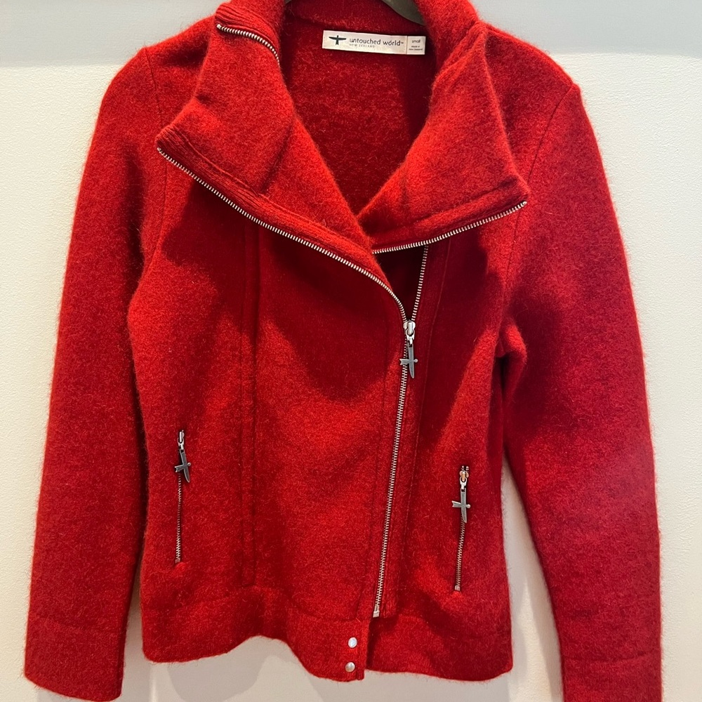 UNTOUCHED WORLD Women’s  Felted Fiord Jacket -Fiery Red sz S